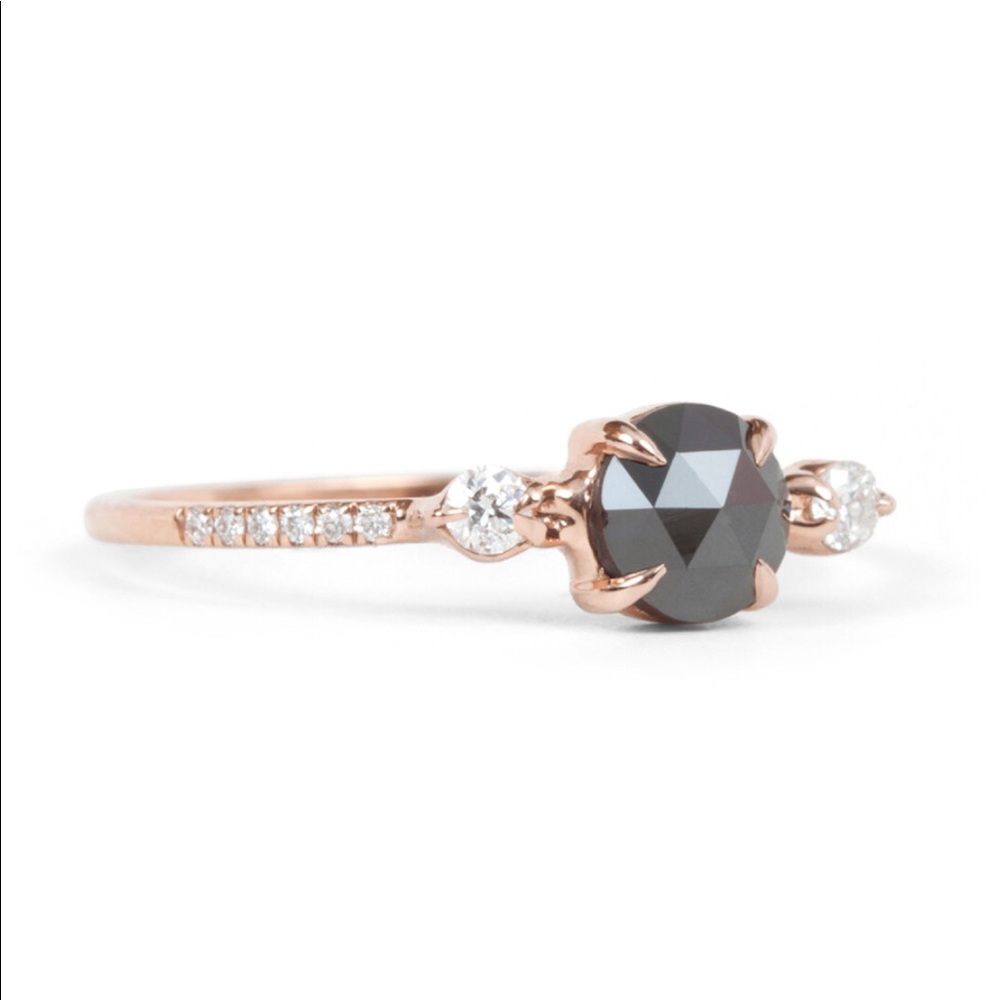 Catbird NYC black Diamond engagement ring